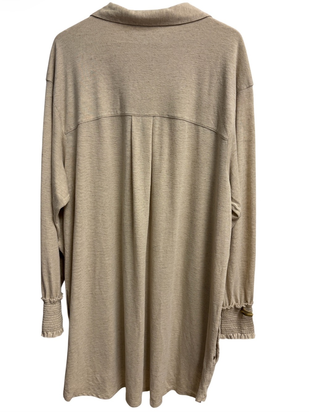 Free People Beach Promenade Mini Shirt Dress Tunic | Oversized Linen Blend | XL - Picture 8 of 8